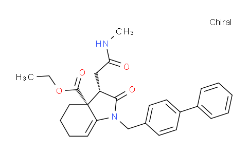 MCM38377 | 1644060-37-6 | rel-Ethyl (3S,3aR)-1-([1,1'-biphenyl]-4-ylmethyl)-3-(2-(methylamino)-2-oxoethyl)-2-oxo-1,2,3,4,5,6-hexahydro-3aH-indole-3a-carboxylate