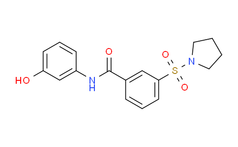 328549-38-8 | 苯甲酰胺，N-(3-羟基苯基)-3-(1-吡咯烷基磺酰基)-