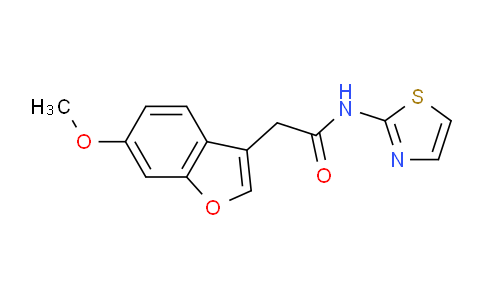 DYM54811 | 756865-45-9 | 2-(6-methoxy-1-benzofuran-3-yl)-N-(1,3-thiazol-2-yl)acetamide