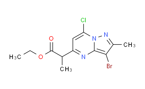 2387600-78-2 | ethyl 2-(3-bromo-7-chloro-2-methyl-pyrazolo[1,5-a]pyrimidin-5-yl)propanoate