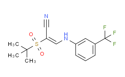 1024674-47-2 | 2-((tert-Butyl)sulfonyl)-3-((3-(trifluoromethyl)phenyl)amino)prop-2-enenitrile