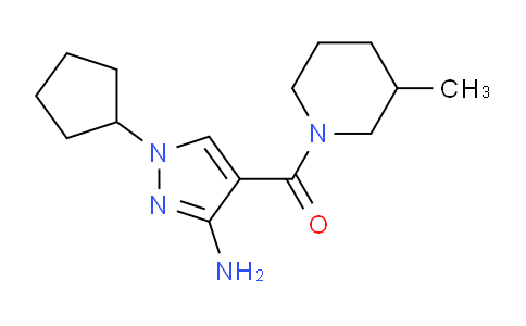 2171317-66-9 | 1-cyclopentyl-4-[(3-methylpiperidin-1-yl)carbonyl]-1H-pyrazol-3-amine