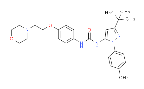 CAS No. 443913-15-3, 1-(3-(tert-Butyl)-1-(p-tolyl)-1H-pyrazol-5-yl)-3-(4-(2-morpholinoethoxy)phenyl)urea