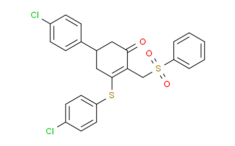MCN27476 | 339098-65-6 | 5-(4-CHLOROPHENYL)-3-[(4-CHLOROPHENYL)SULFANYL]-2-[(PHENYLSULFONYL)METHYL]-2-CYCLOHEXEN-1-ONE