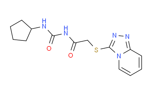 CAS No. 869355-03-3, Acetamide, N-[(cyclopentylamino)carbonyl]-2-(1,2,4-triazolo[4,3-a]pyridin-3-ylthio)-