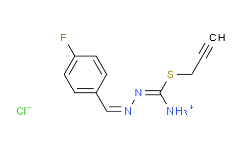 1078634-39-5 | {(Z)-2-(E)-(4-フルオロフェニル)メチリデンヒドラゾノ}(2-プロピニルスルファニル)メタナミニウムクロリド