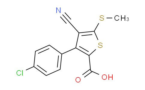 116525-66-7 | 3-(4-氯苯基)-4-氰基-5-甲硫基-2-噻吩甲酸