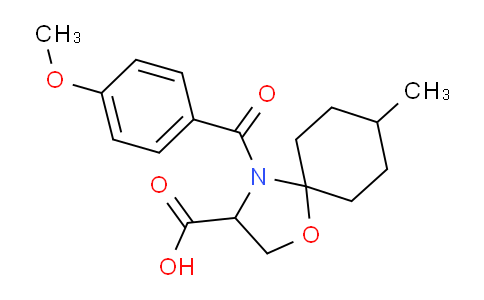 CAS No. 1326813-56-2, 4-(4-Methoxybenzoyl)-8-methyl-1-oxa-4-azaspiro[4.5]decane-3-carboxylic acid