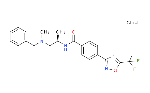1418293-40-9 | (R)-N-(1-(benzyl(methyl)amino)propan-2-yl)-4-(5-(trifluoromethyl)-1,2,4-oxadiazol-3-yl)benzamide