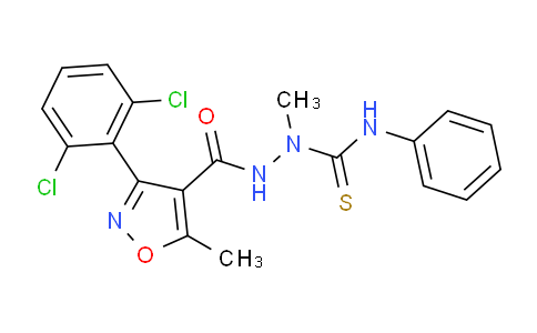 DYP75318 | 1023578-37-1 | 1-[[3-(2,6-dichlorophenyl)-5-methyl-1,2-oxazole-4-carbonyl]amino]-1-methyl-3-phenylthiourea