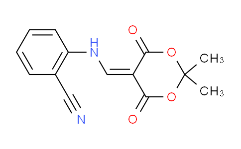 CAS No. 1020252-22-5, 2-(((2,2-Dimethyl-4,6-dioxo-1,3-dioxan-5-ylidene)methyl)amino)benzonitrile