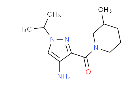 2101198-10-9 | 1-isopropyl-3-[(3-methylpiperidin-1-yl)carbonyl]-1H-pyrazol-4-amine