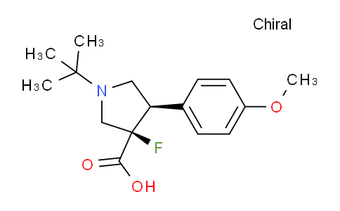 1835263-56-3 | (3R,4R)-1-tert-butyl-3-fluoro-4-(4-methoxyphenyl)pyrrolidine-3-carboxylic acid
