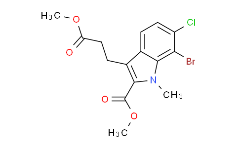 MCR68112 | 2306261-24-3 | methyl 7-bromo-6-chloro-3-(3-methoxy-3-oxo-propyl)-1-methyl-indole-2-carboxylate
