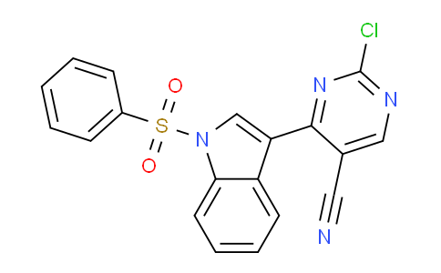 DYR68643 | 2306272-87-5 | 4-[1-(benzenesulfonyl)indol-3-yl]-2-chloro-pyrimidine-5-carbonitrile