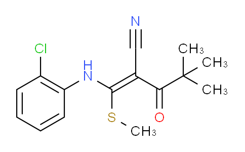 DYS75395 | 1024671-38-2 | 2-(2,2-Dimethylpropanoyl)-3-((2-chlorophenyl)amino)-3-methylthioprop-2-enenitrile