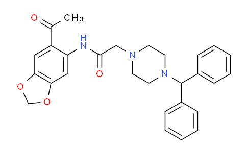 491867-78-8 | N-(6-Acetyl-1,3-benzodioxol-5-yl)-2-(4-benzhydrylpiperazin-1-yl)acetamide