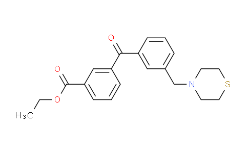 898762-92-0 | 3-Carboethoxy-3'-thiomorpholinomethyl benzophenone