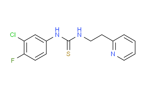 CAS No. 685113-18-2, 1-(3-Chloro-4-fluorophenyl)-3-(2-(pyridin-2-yl)ethyl)thiourea