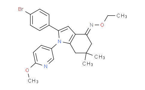 MCU74854 | 1024756-38-4 | (E)-2-(4-bromophenyl)-N-ethoxy-1-(6-methoxypyridin-3-yl)-6,6-dimethyl-5,7-dihydroindol-4-imine