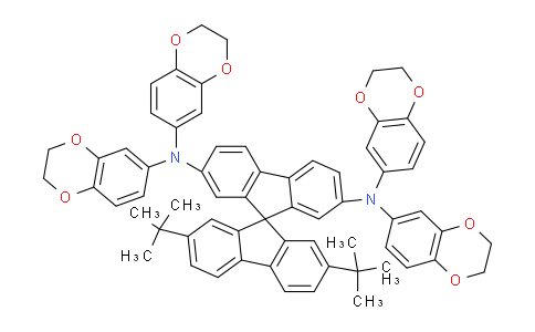 DYW56585 | 1993430-36-6 | 9,9'-Spirobi[9H-fluorene]-2,7-diamine, N2,N2,N7,N7-tetrakis(2,3-dihydro-1,4-benzodioxin-6-yl)-2',7'-bis(1,1-dimethylethyl)-