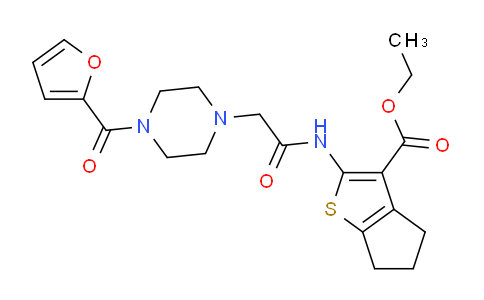 MCW73593 | 835598-94-2 | Ethyl 2-(2-(4-(furan-2-carbonyl)piperazin-1-yl)acetamido)-5,6-dihydro-4H-cyclopenta[b]thiophene-3-carboxylate