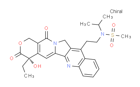 2356229-14-4 | (S)-N-(2-(4-乙基-4-羟基-3,14-二氧代-3,4,12,14-四氢-1H-吡喃并[3',4':6,7]吲哚嗪并[1,2-b]喹啉-11-基)乙基)-N-异丙基甲磺酰胺