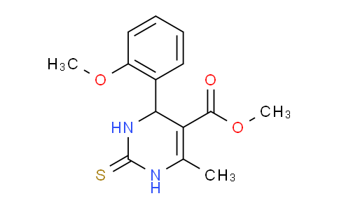 MCY27754 | 134074-43-4 | methyl 4-(2-methoxyphenyl)-6-methyl-2-sulfanylidene-1,2,3,4-tetrahydropyrimidine-5-carboxylate
