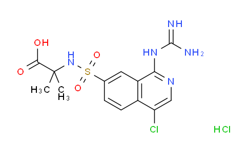 CAS No. 256476-36-5, 2-((4-Chloro-1-guanidinoisoquinoline)-7-sulfonamido)-2-methylpropanoic acid hydrochloride