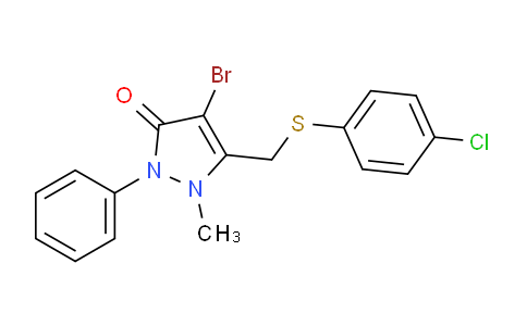 MCY52317 | 1022395-72-7 | 4-Bromo-3-((4-chlorophenylthio)methyl)-2-methyl-1-phenyl-3-pyrazolin-5-one