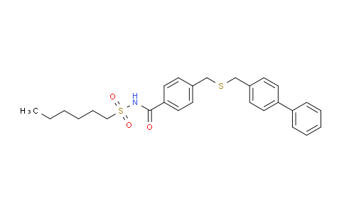1621673-53-7 | N-Hexylsulfonyl-4-[(4-phenylphenyl)methylsulfanylmethyl]benzamide