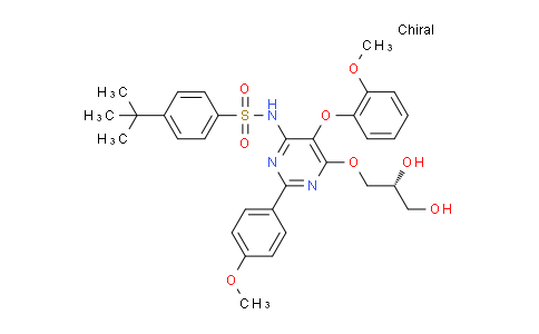 175556-12-4 | (R)-4-(tert-Butyl)-N-(6-(2,3-dihydroxypropoxy)-5-(2-methoxyphenoxy)-2-(4-methoxyphenyl)pyrimidin-4-yl)benzenesulfonamide
