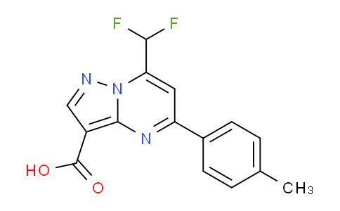 1361328-72-4 | 7-(二氟甲基)-5-(4-甲基苯基)-吡唑并[1,5-a]嘧啶-3-羧酸