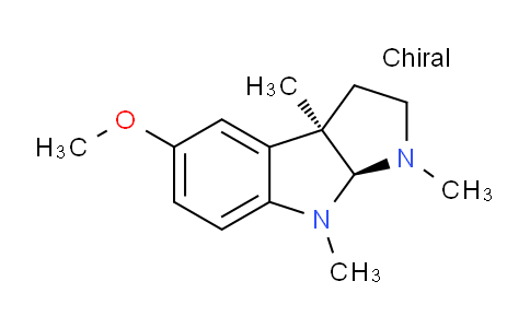 104069-12-7 | Pyrrolo[2,3-b]indole, 1,2,3,3a,8,8a-hexahydro-5-methoxy-1,3a,8-trimethyl-, (3aR,8aS)-