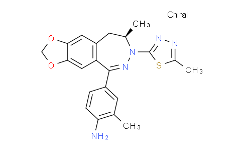 MCZ60088 | 732278-52-3 | 2-Methyl-4-[(8R)-8-methyl-7-(5-methyl-1,3,4-thiadiazol-2-yl)-8,9-dihydro-7H-[1,3]dioxolo[4,5-h][2,3]benzodiazepin-5-yl]aniline