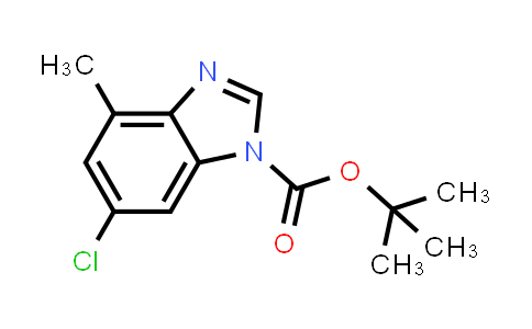 CAS No. 885964-43-2, 1,1-Dimethylethyl 6-chloro-4-methyl-1H-benzimidazole-1-carboxylate