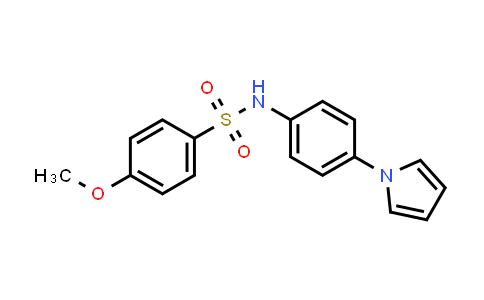 CAS No. 383147-41-9, N-(4-(1H-pyrrol-1-yl)phenyl)-4-methoxybenzenesulfonamide