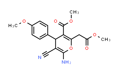 354554-29-3 | Methyl 6-amino-5-cyano-2-(2-methoxy-2-oxoethyl)-4-(4-methoxyphenyl)-4h-pyran-3-carboxylate