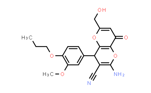 664999-51-3 | 2-Amino-6-(hydroxymethyl)-4-(3-methoxy-4-propoxyphenyl)-8-oxo-4,8-dihydropyrano[3,2-b]pyran-3-carbonitrile