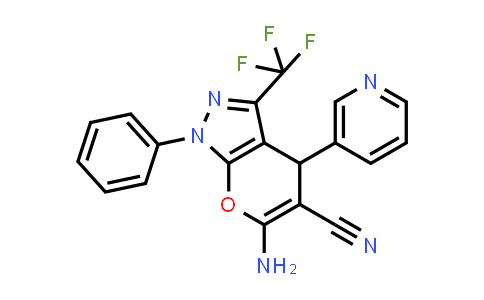 MC829802 | 305868-30-8 | 6-Amino-1-phenyl-4-(pyridin-3-yl)-3-(trifluoromethyl)-1,4-dihydropyrano[2,3-c]pyrazole-5-carbonitrile