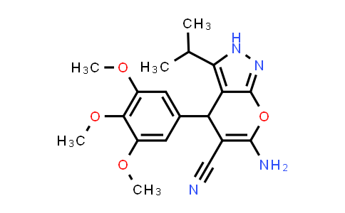 371137-70-1 | 6-Amino-3-isopropyl-4-(3,4,5-trimethoxyphenyl)-2,4-dihydropyrano[2,3-c]pyrazole-5-carbonitrile