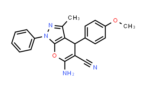 53316-60-2 | 6-氨基-4-(4-甲氧基苯基)-3-甲基-1-苯基-1,4-二氢吡喃[2,3-c]吡唑-5-腈