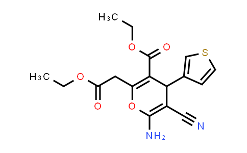MC829834 | 313379-39-4 | 6-氨基-5-氰基-2-(2-乙氧基-2-氧乙基)-4-(噻吩-3-基)-4H-吡喃-3-羧酸乙酯