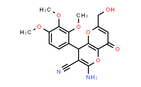 674805-36-8 | 2-氨基-6-(羟甲基)-8-氧代-4-(2,3,4-三甲氧基苯基)-4,8-二氢吡喃[3,2-b]吡喃-3-甲腈