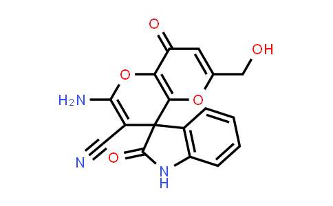CAS No. 625376-07-0, 2'-Amino-6'-(hydroxymethyl)-2,8'-dioxo-8'H-spiro[indoline-3,4'-pyrano[3,2-b]pyran]-3'-carbonitrile