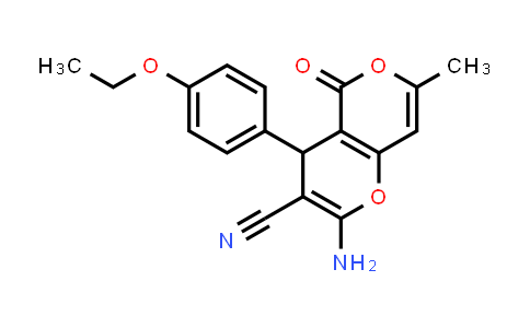 315246-05-0 | 2-Amino-4-(4-ethoxyphenyl)-7-methyl-5-oxo-4H,5H-pyrano[4,3-b]pyran-3-carbonitrile