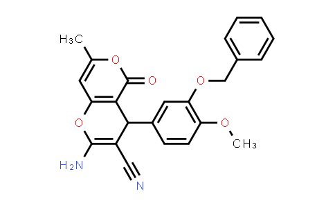309278-46-4 | 2-Amino-4-(3-(benzyloxy)-4-methoxyphenyl)-7-methyl-5-oxo-4H,5H-pyrano[4,3-b]pyran-3-carbonitrile