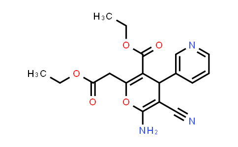 300589-54-2 | Ethyl 6-amino-5-cyano-2-(2-ethoxy-2-oxoethyl)-4-(pyridin-3-yl)-4H-pyran-3-carboxylate