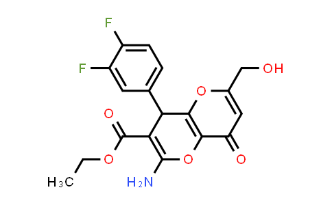 664999-75-1 | 2-氨基-4-(3,4-二氟苯基)-6-(羟甲基)-8-氧代-4,8-二氢吡喃并[3,2-b]吡喃-3-羧酸乙酯