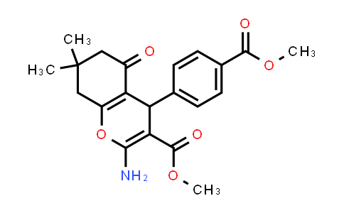 329057-46-7 | Methyl 2-amino-4-(4-(methoxycarbonyl)phenyl)-7,7-dimethyl-5-oxo-5,6,7,8-tetrahydro-4H-chromene-3-carboxylate